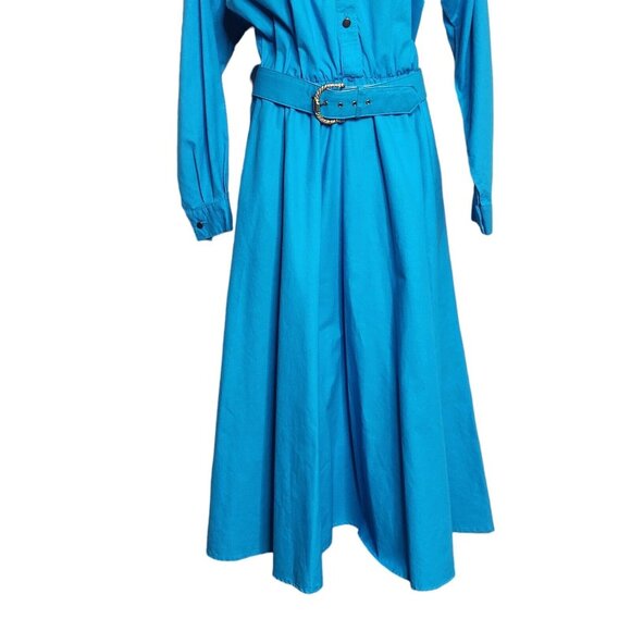 Vintages Lilia Smitty Exclusive Western Cowgirl Rodeo Turquoise Dress Size 11/12 - Picture 9 of 15